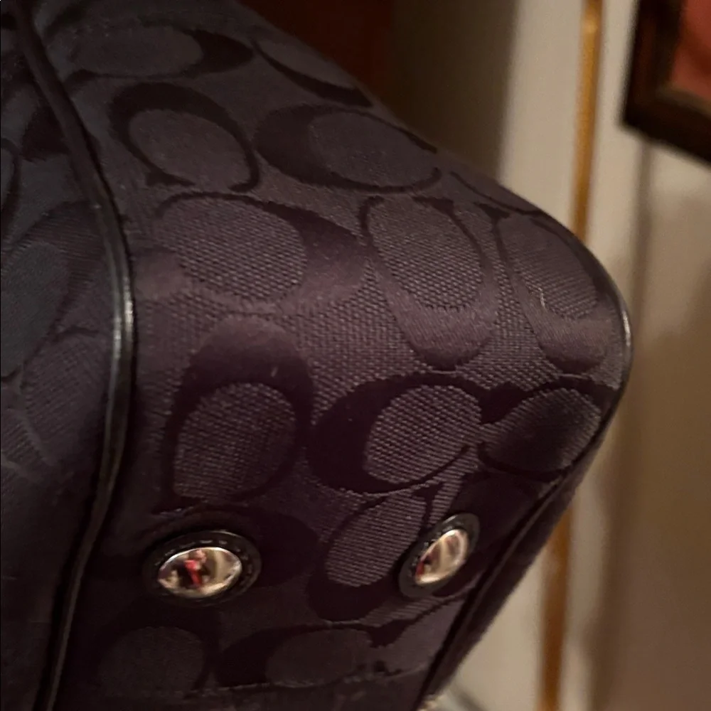 Coach Hampton signature canvas/python/leather carryall E0951-F13993 and wristlet